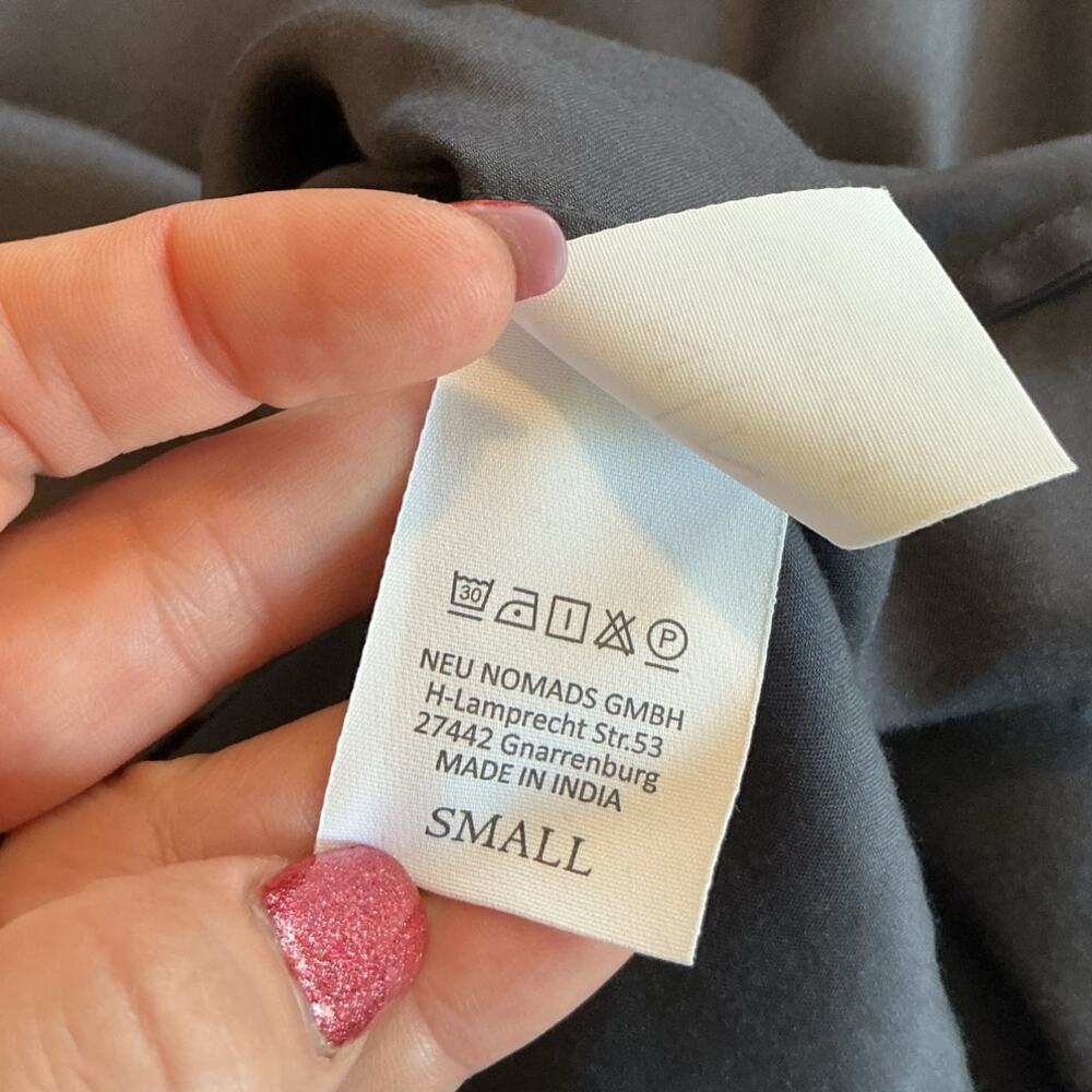 Neu Nomads Annika Dress Sz S Charcoal Grey Tencel Capsule Minimalist Sustainable - Picture 11 of 11